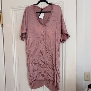 Jaga Mauve V-Neck Tunic Dress